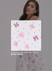 Multi bows fleece pyjamas in a bag