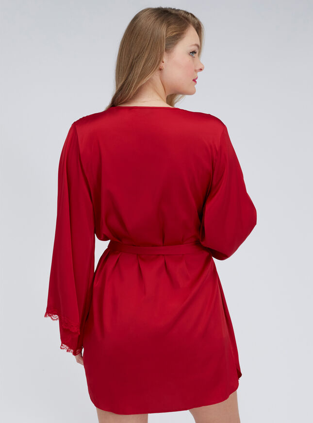 Kaya satin short robe