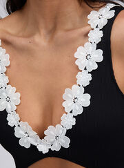 Mykonos ribbed flower swimsuit