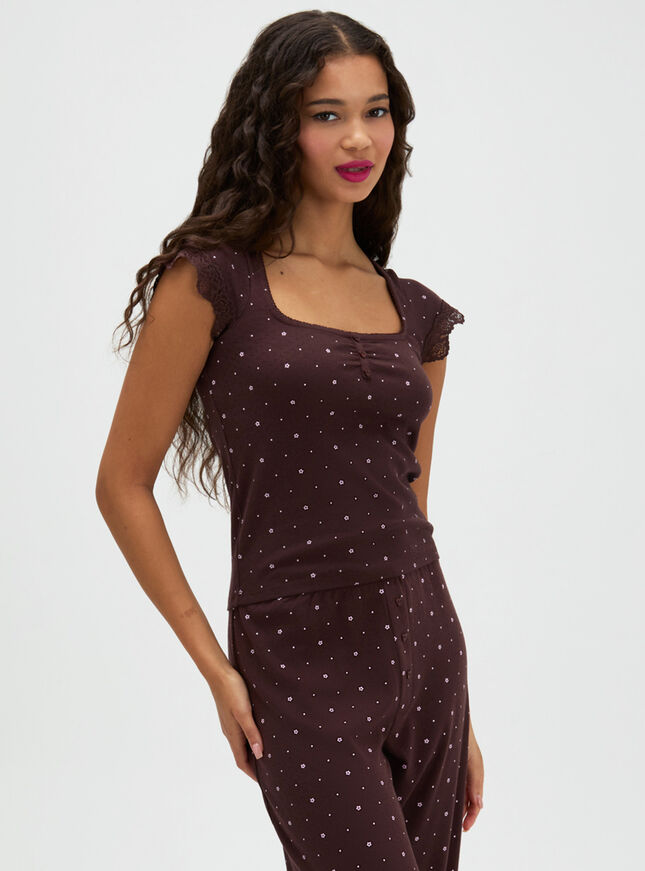 Daisy pointelle long pyjama set