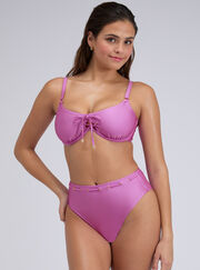 Ibiza lace up plunge bikini top