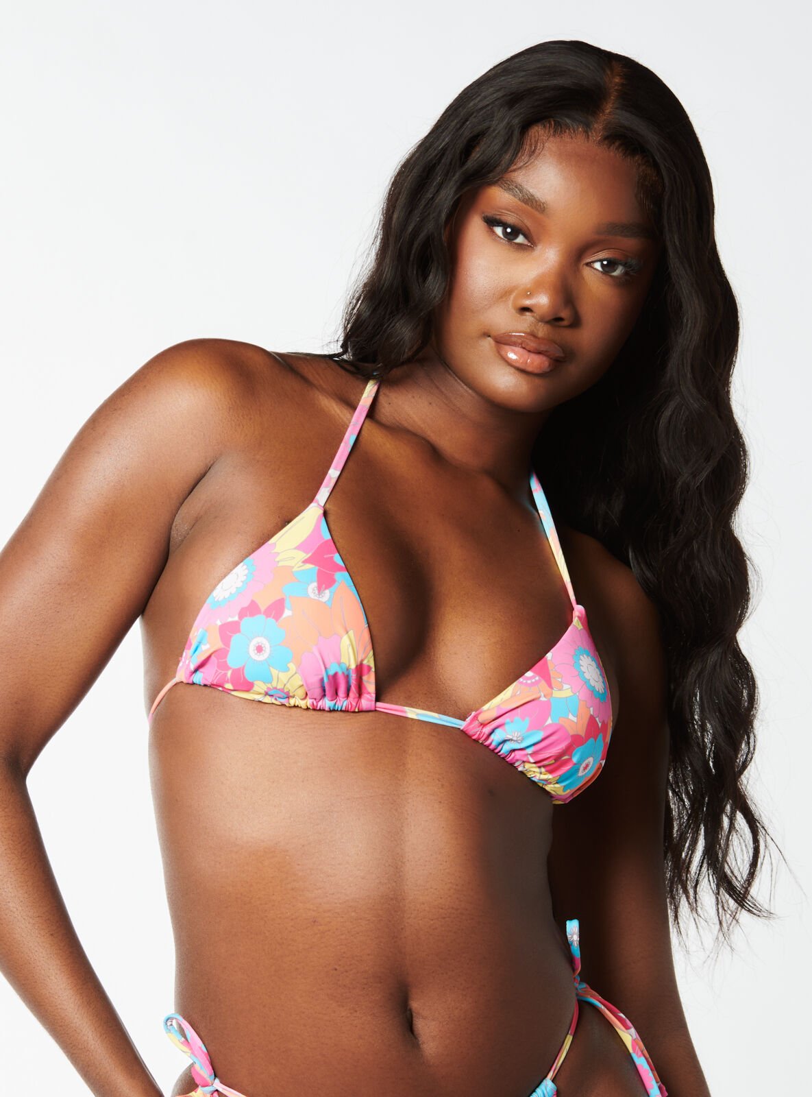 Crete floral triangle bikini set Boux Avenue UK
