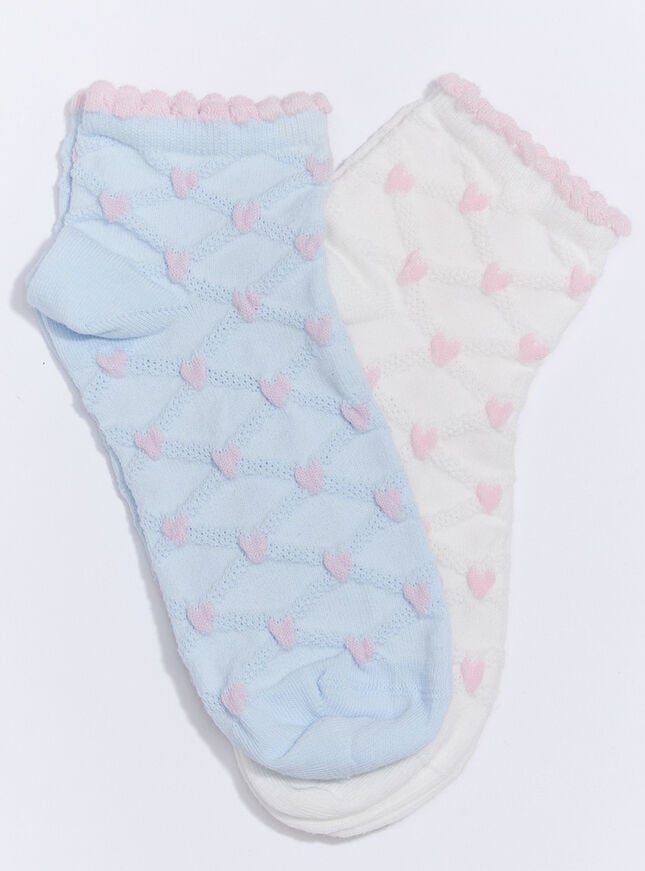 2 pack heart midi socks