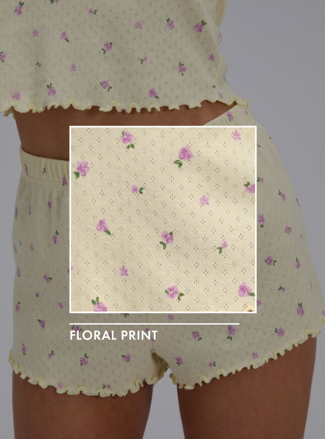 Meadow floral pointelle short pyjama set