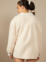 Borg oversized shacket