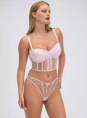 Selene satin balconette basque
