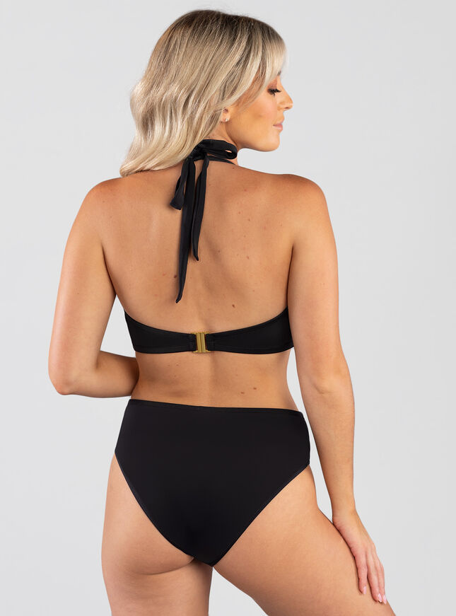Morella mesh trim high waist bikini briefs