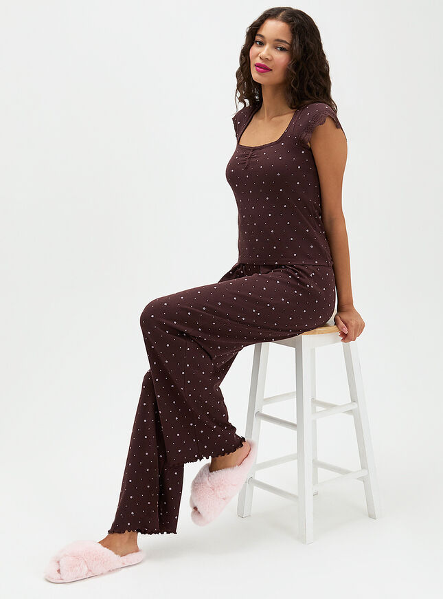 Daisy pointelle long pyjama set
