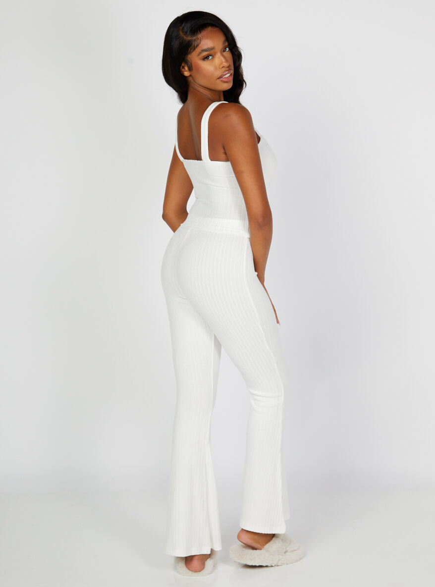 Buy Cobalt Ribbed Flare Pants Online  The Label Life