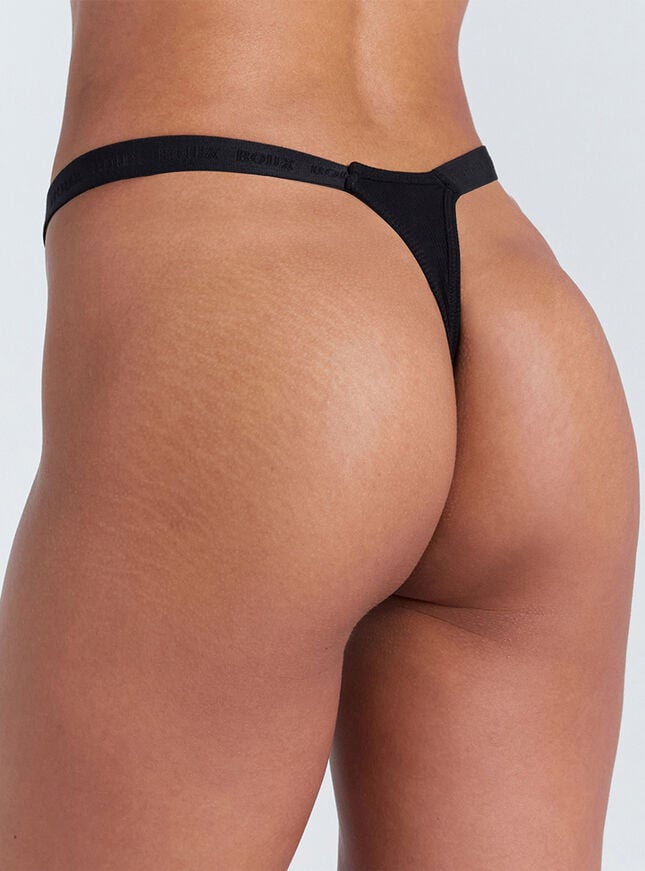 3 pack Amiee ribbed high leg thongs