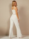 Chenille flare trousers