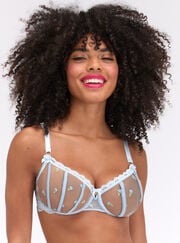 Delilah embroidered floral balconette bra