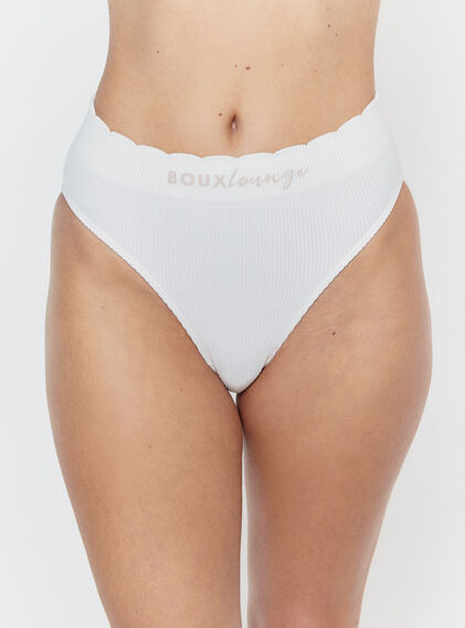 Ribbed seamless scallop briefs