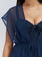 Chiffon maxi kaftan dress