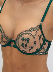 Eugenia embroidered plunge bra