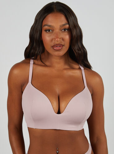 Boux Lounge lace non-wired plunge bra