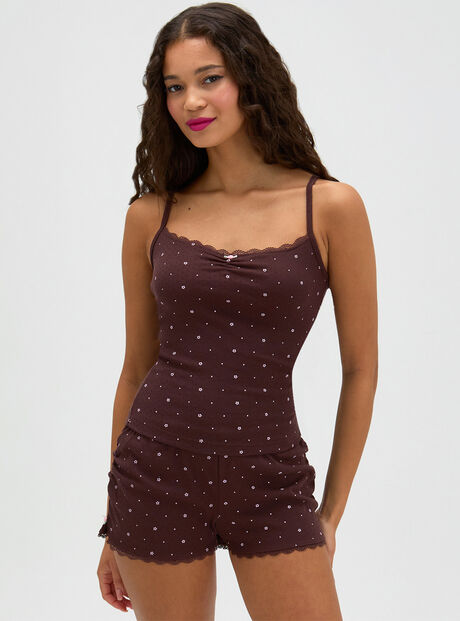Daisy pointelle short pyjama set