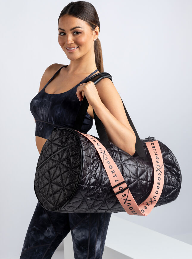 Boux Sport black high shine duffle bag