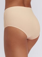 Seamless microfibre high waist briefs
