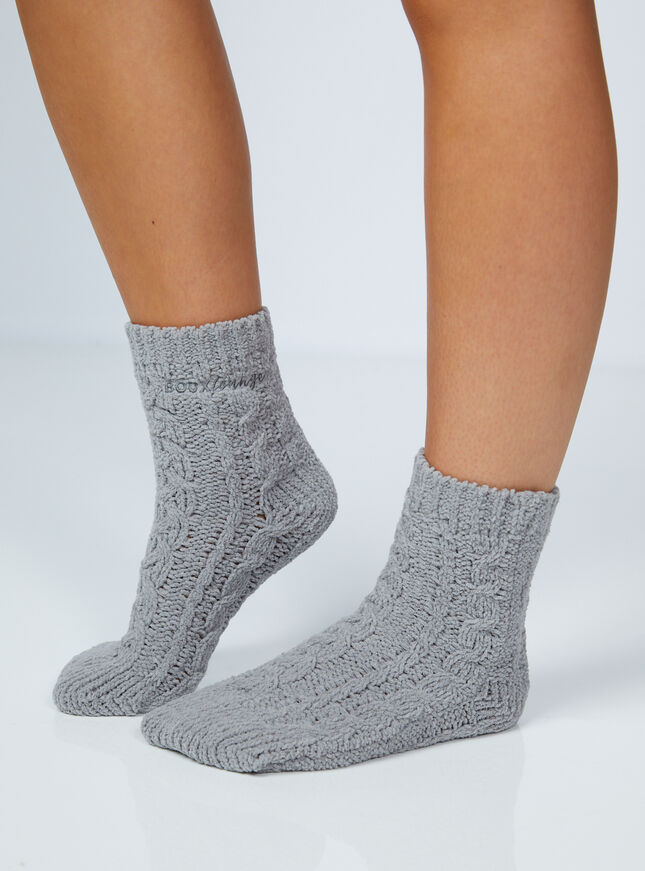 Boux lounge cable knit socks