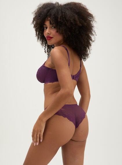 Antointette sheer embroidered balconette bra