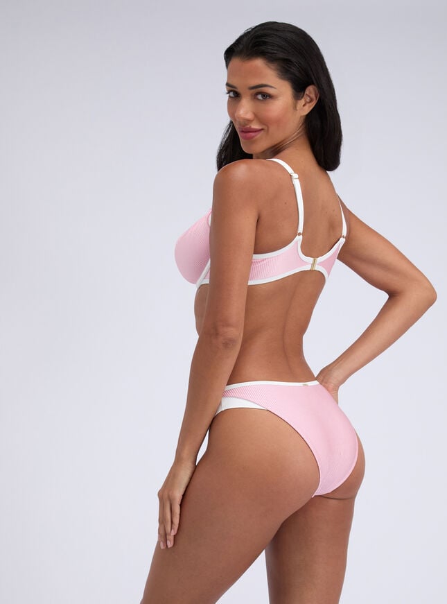 Ibiza piped plunge bikini top