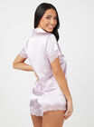 Marnie satin and lace revere and shorts set