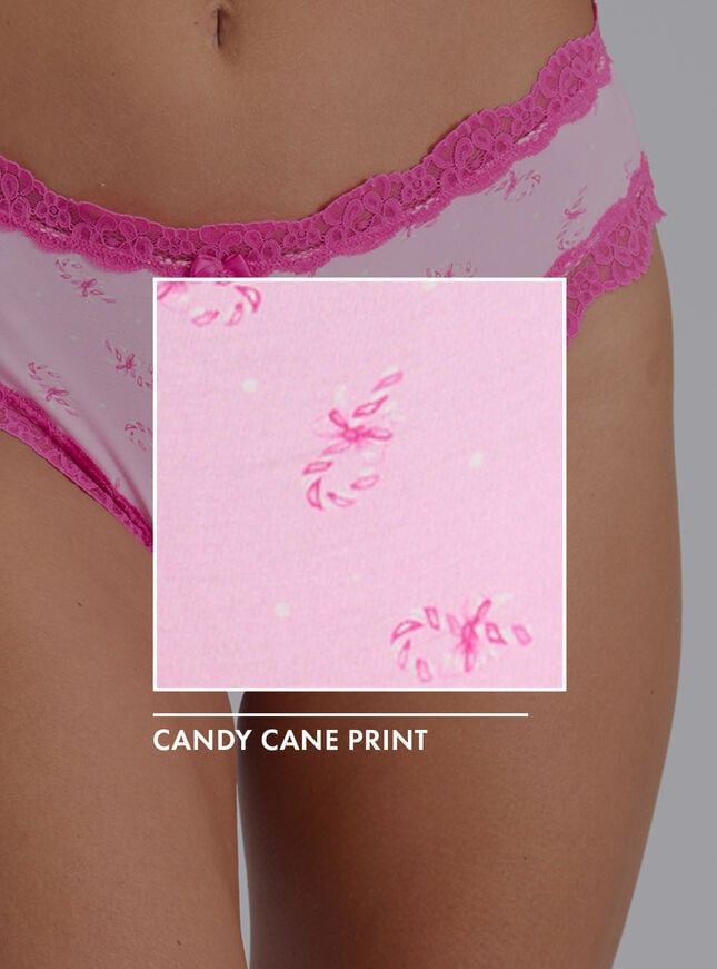 Tatiana candy cane brazilian knickers