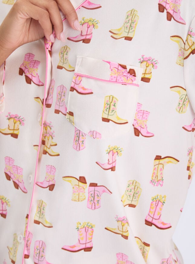 Cowgirl dreams fleece pyjamas in a bag
