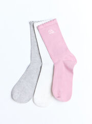3 pack scallop cotton ankle socks