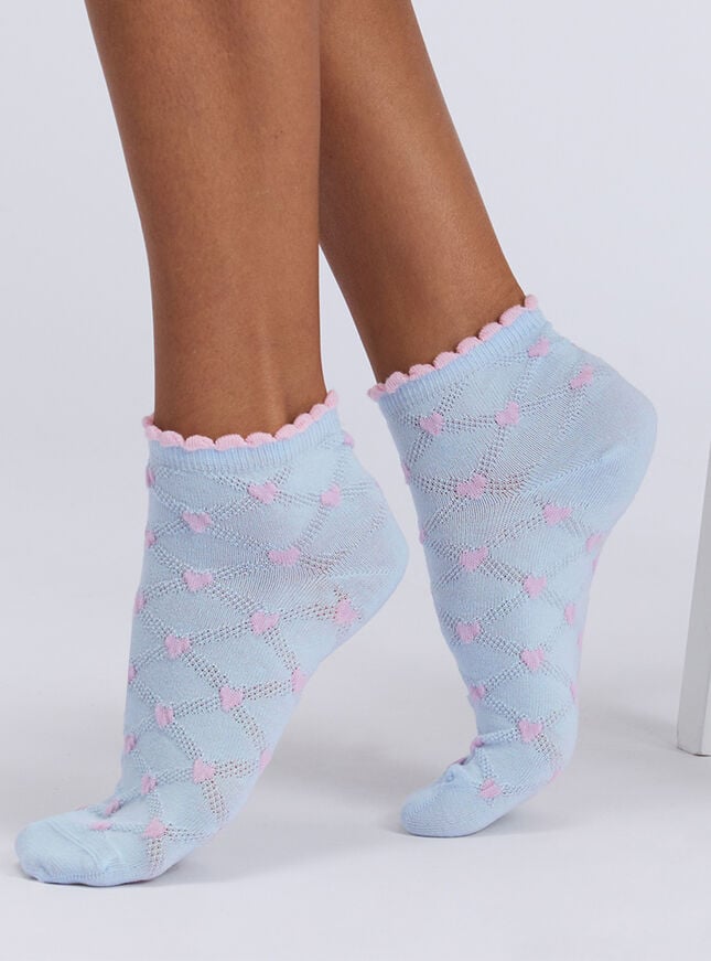 2 pack heart midi socks