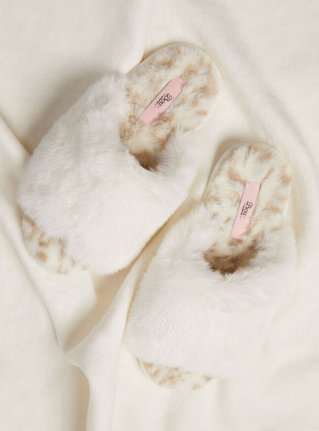 Leopard print sole slider slippers 