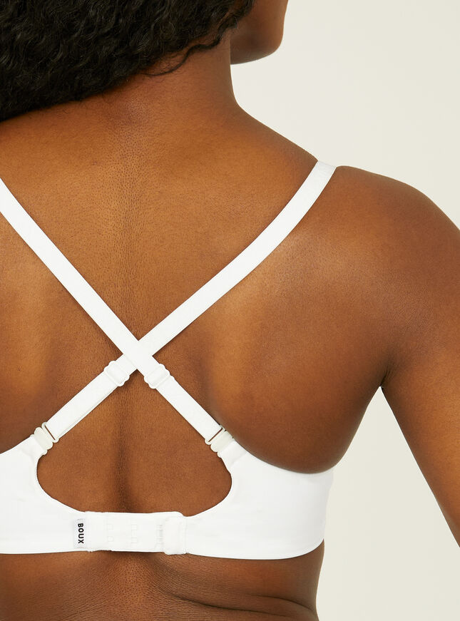 Boux Avenue Tatiana cotton plunge T-shirt push-up bra - Black