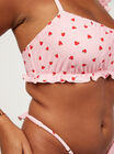 Strawberry print frill balconette bikini top