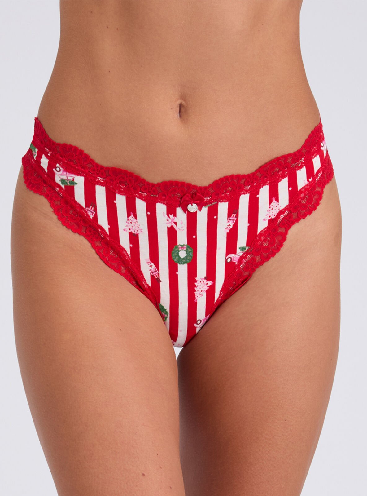 Boux Avenue Tatiana striped Christmas thong - Red Mix - 08 Boux Avenue Tatiana striped Christmas thong - Red Mix - 08