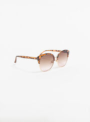 Tortoiseshell metal trim sunglasses