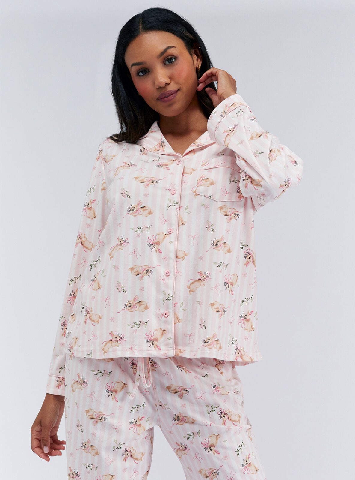 Bunnies pyjamas in a bag | Powder Pink | Boux Avenue USA