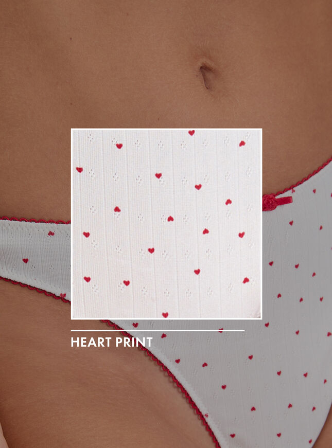Rosie pointelle heart thong