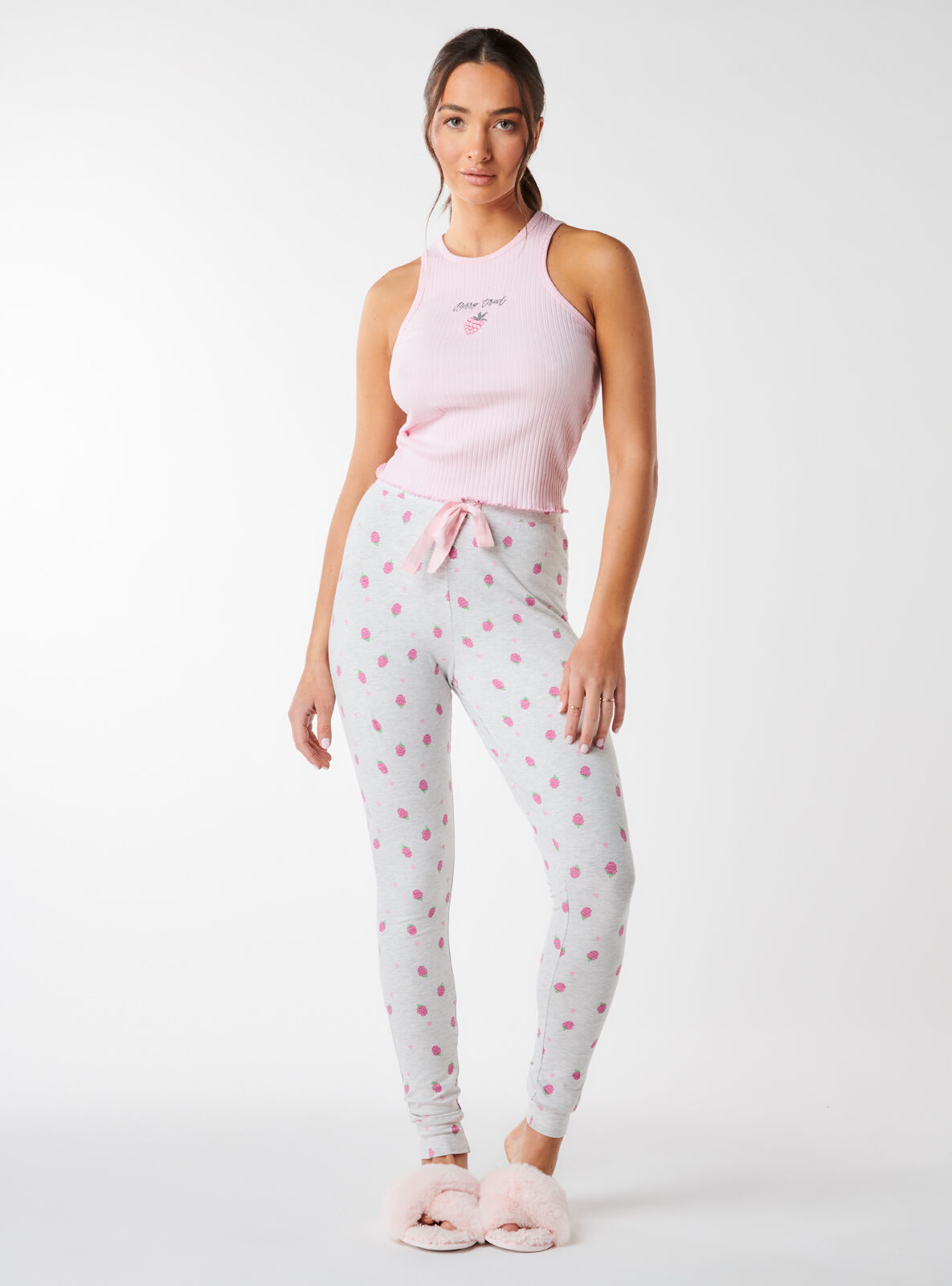 Boux Avenue Berry cotton pyjama set - Pink Mix - 12