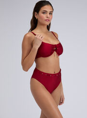 Ibiza lace up high waisted bikini bottoms