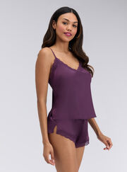 Daisy satin short cami set
