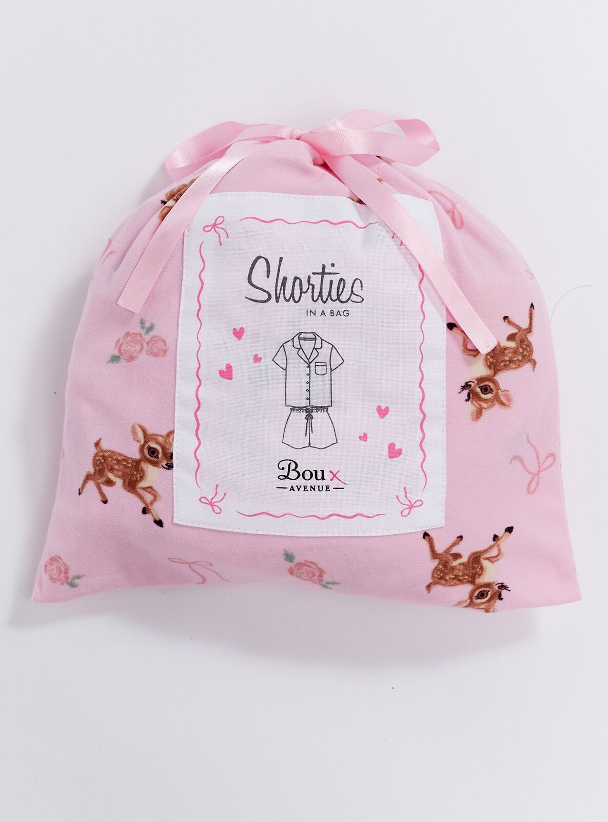 Boux Avenue Deer print pyjama shorties in a bag - Pink Mix - 08 Boux Avenue Deer print pyjama shorties in a bag - Pink Mix - 08