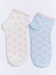 2 pack heart midi socks
