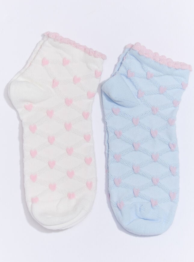 2 pack heart midi socks