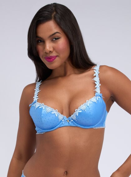 Lark satin plunge bra