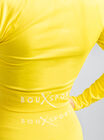 Boux Sport textured panel long sleeve crop top