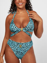 Kalkan leopard triangle bikini top