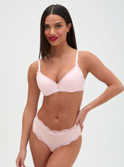 Lydia cotton plunge t-shirt bra