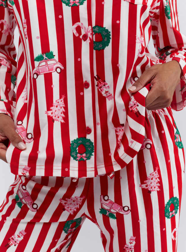 Striped Christmas pyjamas in a bag