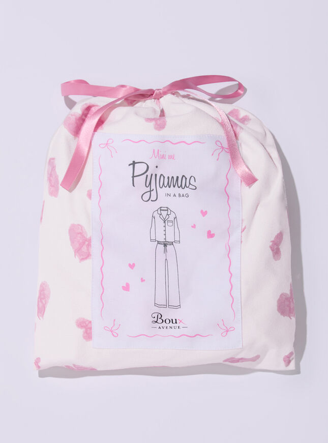 Kids' love clouds fleece pyjamas in a bag